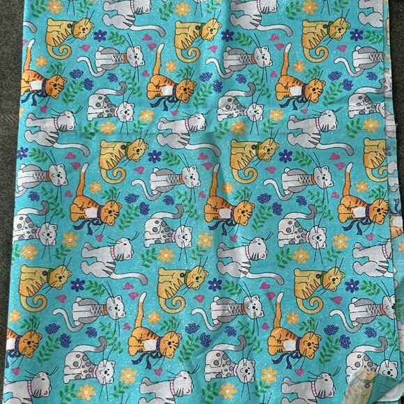 Fabric Cat Print by Laurie Campbell/Patty Reed 2017 La Di Draw 1+ Yard Glitter - Picture 7 of 11